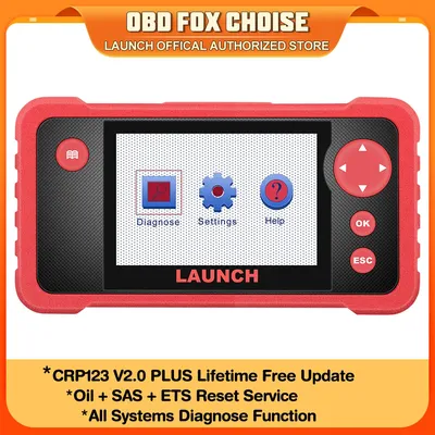 LAUNCH CRP123 V2.0 Plus Car All Systems Diagnostic Tools Oil/ETS/SAS Service OBD2 Scanner Full code