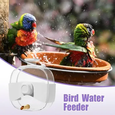 Bird Water Dispenser Parakeet Water Feeder Bird Waterer Automatic Bird Feeder Parrot Feeder 450ml