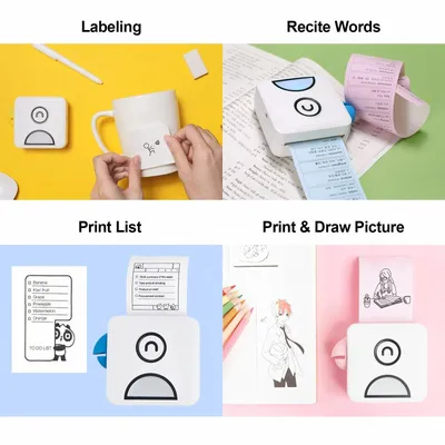 POOOLI L1 Portable Mini Printer with 57*30mm Paper Inkless Birthday Gift Labels Journal Printing for