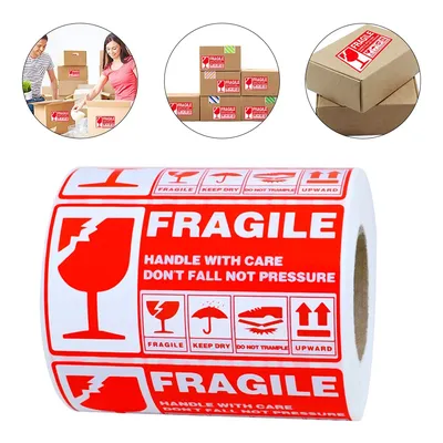 300 Pcs Label Sticker Fragile Moving Stickers Lable Shipping Packing Paper Tag Large