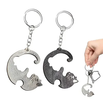 Keychain For Couples Car Key Chain Bag Charm Keyring Pendant Lover Pendant Animal Shaped Cute