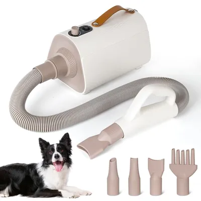 Negative Ion Dog Hair Dryer Smart Temperature Control Adjustable Temperature Air Speed 4-in-1