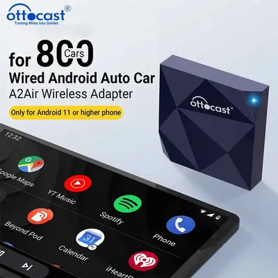 OTTOCAST A2Air Wired to Wireless Android Auto Adapter USB Dongle Android Box Radio Car Accessories