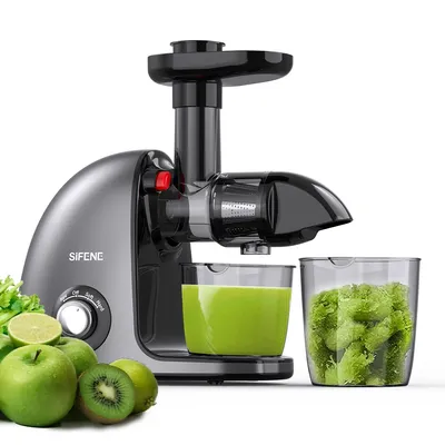 SiFENE Slow Masticating Juicer, Cold Press for Fruit & Veg, High-Yield Juice Maker, Quiet Motor &