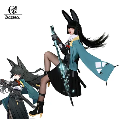 ROLECOS Game Zenless Zone Zero Hoshimi Miyabi Cosplay Costume Fox Lovely Uniform Cosplay Costume