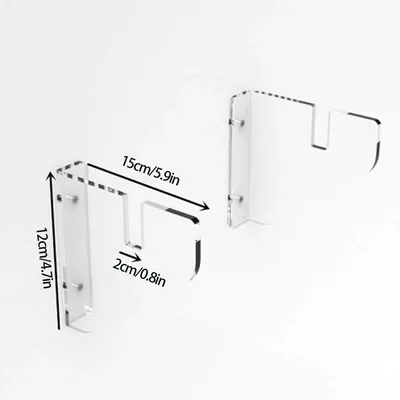 2pcs Clear Acrylic Transparent Skateboard Mounts Deck Wall Hanging Brackets Display Stand Rack for