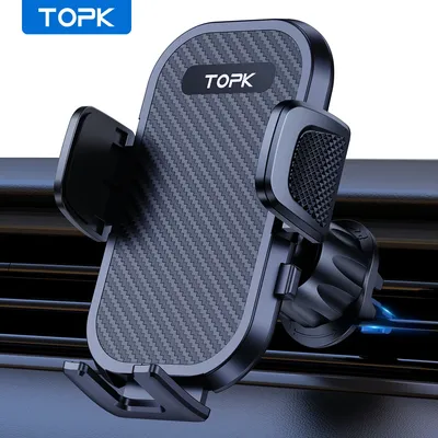 TOPK Universal Car Bracket Gravity Auto Phone Holder Car Air Vent Clip Mount Mobile Phone Holder