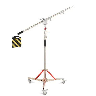 3.2M Stainless Steel Kit Cross Arm Light Stand With Weight Bag Photo Studio Accessories Extension