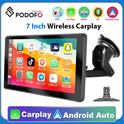 Podofo Universal 7-inch Carplay MP5 Portable Smart Player Wireless Android Auto Carplay Voice