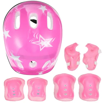 7pcs Sports Protective Gear Kids Knee Pads Equipment Skating Kits Child Roller Skating Balance Bike