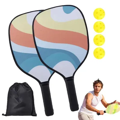 Pickleball Racquet Funny Wooden Pickleball Paddle Ergonomic Comfortable Safe Pickleball Racket