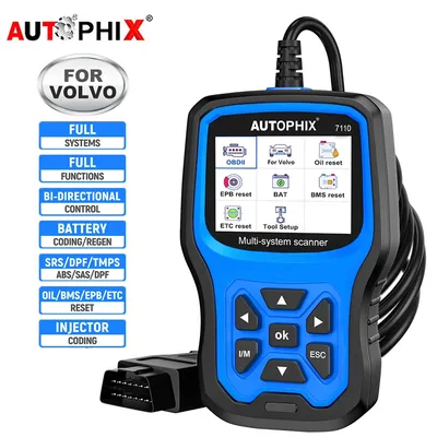 Autophix 7110 for Volvo Alll System OBD2 Scanner EPB TPMS ABS SRS DPF Car Code Reader After 1996