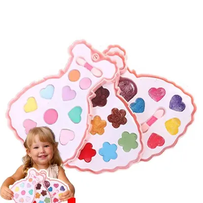 Little Girl Makeup Set Princess Cosmetics Toys With Storage Case Promote Interaction KidsDress-up