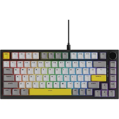 Ajazz AK820 Pro 75% Mechanical Keyboard Gasket-Mounted Gaming Keyboard with TFT Smart Display&Knob