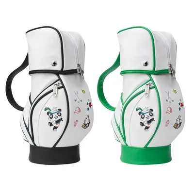 golf pouch bag Mini Cute Panda Printed Golf Ball Storage Bag PU Leather Portable Golf Ball Carry Bag