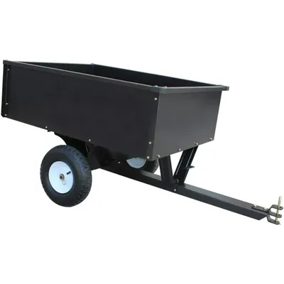 Heavy Duty Tow Behind Trailer, 10-Cubic Feet and 400-Pound Capacity, Garden Utility Trailer with