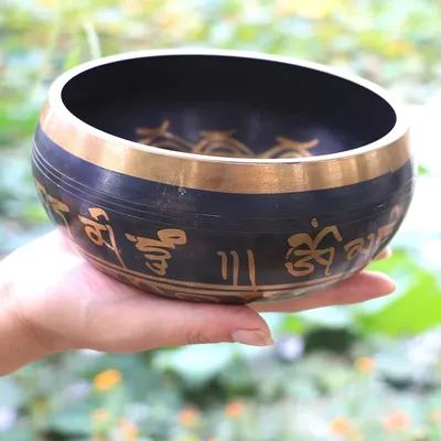 Nepal Tibetan Sing Bowl Handmade Buddha Sound Bowl Yoga Meditation Bowl Tibetan Bronze Chime Bell