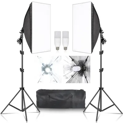 Professional Photography softbox Lighting soft box With Tripod E27 Photographic 30/40W Bulb