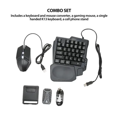 4 in 1 Mobile Game Combo Pack Mobile Gamepad Controller Gaming Keyboard Mouse Converter for Android