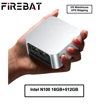 FIREBAT T8 PLUS Mini PC Gamer Intel N100 N5095 CPU Windows 11 Mini PC Gaming DDR4 8GB RAM 256GB SSD