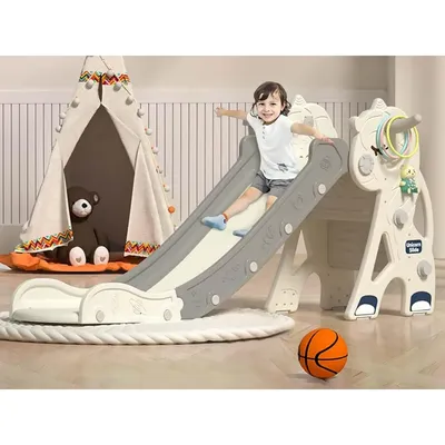 Toddler Slide for Toddler Age 1-3 Indoor Plastic Slide Outdoor Playground Climber Slide Playset with