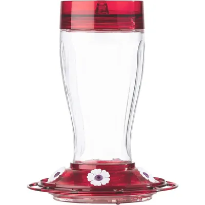 More Birds Bird Health+ Big Gulp Hummingbird Feeder, Glass Hummingbird Feeders for Outdoors, 5