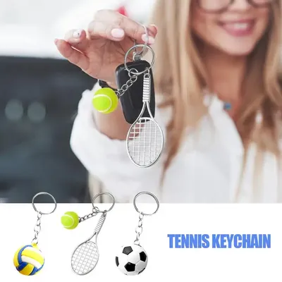 Volleyball Keychain Ornaments Business Volleyball Beach Ball Sports Players Men Women Key Chain For