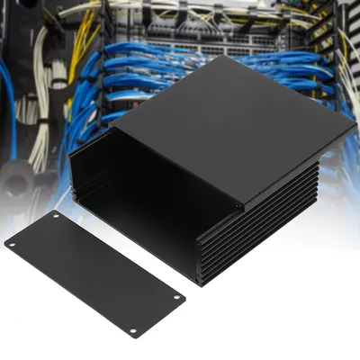 40*110*100mm Black Metal Junction Box Waterproof Aluminium Case PCB Project Instrument Amplifier