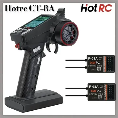 Hotrc Ct-8A Color Screen 8-channel RC Transmitter Car Model Ship Model Hybrid Control Climbing Car