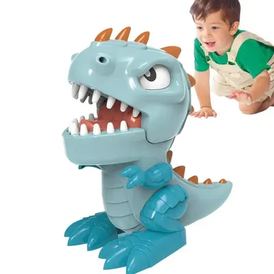 Dinosaur Teeth Games Small Cartoon Tabletop Board Game Funny Toys Push Tooth Down Game With Sound