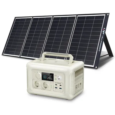 ALLPOWERS Portable Power Station with Portable Solar Panel（Included）,Pure Sine Wave 299Wh Outdoor