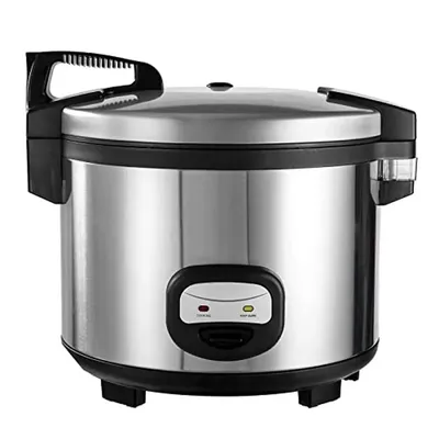 Commercial Rice Cooker 30 Cup Capacity Double-Wall Stainless Steel Electric Restaurant with