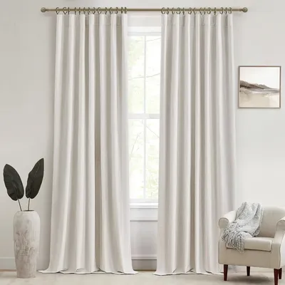 Blackout Curtains 96 Inches Long for Bedroom 8 Foot Tall Heavy Thermal Rustic Country Curtains for