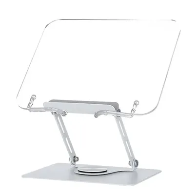 Book Stand Acrylic Reading Riser Holder For Laptop 360 Degree Rotating Book Display Stand Height