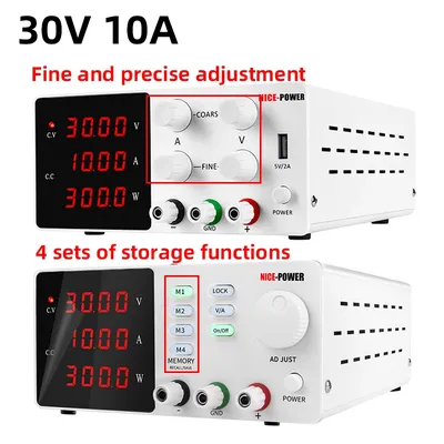 DC Programmable Power Supply 30V 10A Laboratory Adjustable 60V 5A 120V Regulator Bench Source Power