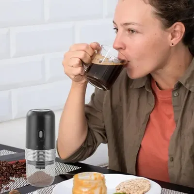 Portable Electric Coffee Grinder TYPE-C USB Charge Grinding Core Home Coffee Beans Pulverizer