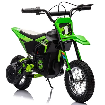 24V 7ah Kids Ride on Motorcycle,13.6MPH Fast Speed Electric Battery-Powered Off-Road Motocross with