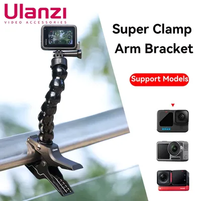 Ulanzi Go Quick II Action Camera Flexible Super Clamp Arm Bracket Holder Mount Adapter for GoPro