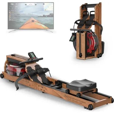 Water Rowing Machine for Home Use, Rower Machine 330lbs Weight Capacity with Bluetooth Monitor