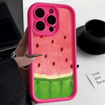 Korean Cute Watermelon Phone Case For iPhone 14 Pro Case iPhone 11 13 12 15 Pro Max XR XS X 7 8 Plus