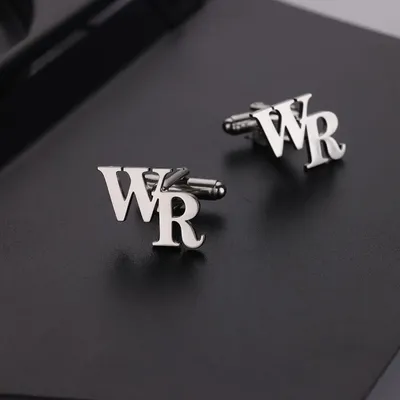 Custom Two Letters Cufflinks Personalized Suit Name Buckle Premium Customized Stainless Steel