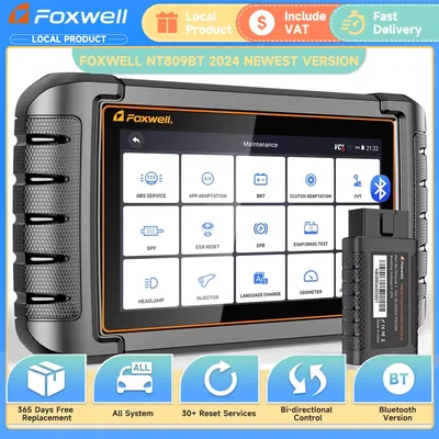 FOXWELL NT809BT OBD2 Bluetooth Car Scanner Bidirectional Scan Tool All System 30+ Resets ODB OBD 2