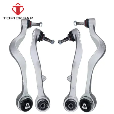 TOPICKSAP 4PCS Front Lower Forward & Rearward Control Arm Kit for BMW E60 5 Series 525i 530i 528i