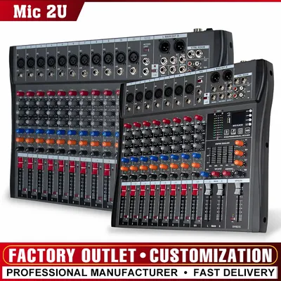 8/12 channel mixer Bluetooth usb audio interface mixer CTM8/12 equalizer playback equipment mixer table 48V power PC Recording