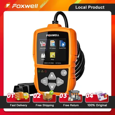 FOXWELL NT201 OBD2 Automotive Scanner Check Engine Light Professional Car Code Reader OBD II Car