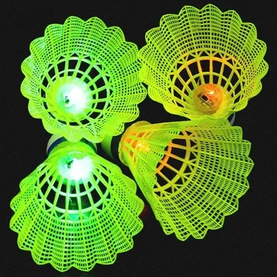 Dark Night LED Glowing Light Up Badminton Shuttlecocks Colorful Lighting Balls Indoor And Outdoor