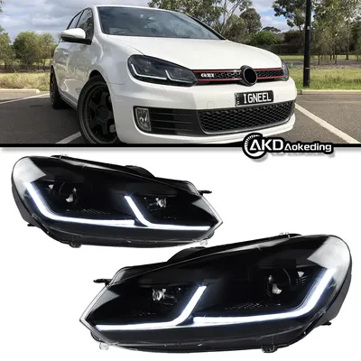 Auto Parts For VW Golf 6 Headlights 2009-2012 R20 MK6 latest Styling LED Daytime Lights Dual Projector Car Accesorios Modified