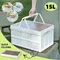 15L Large Capacity Storage Box Outdoor Camping Folding Box With Wooden Lid Car Storage Box Household