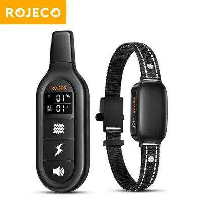 ROJECO Electric Dog Training Collar Digital Rechargeable Remote Control IPX7 Waterproof Vibrator Pet