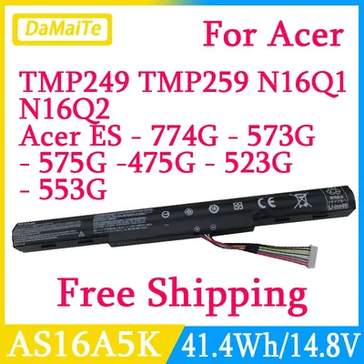 New AS16A5K AS16A7K AS16A8K Battery For Acer Aspire E15 E5-475G 523G 553G 575G 774G E5-575-59QB